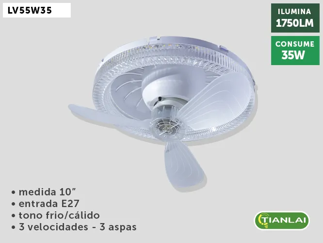 LAMP VENT TECHO LV55W35