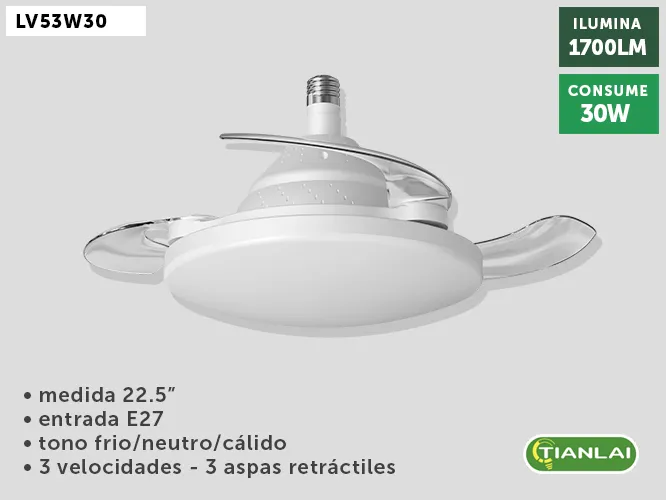 LAMP VENT TECHO LV53W30