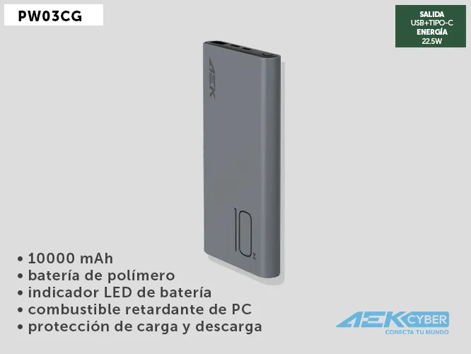 CARGADOR PORTATIL PW03CG