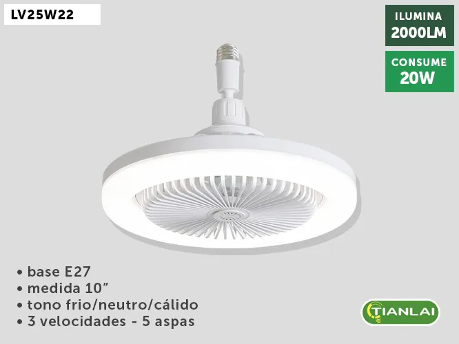 LAMP VENT TECHO LV25W22