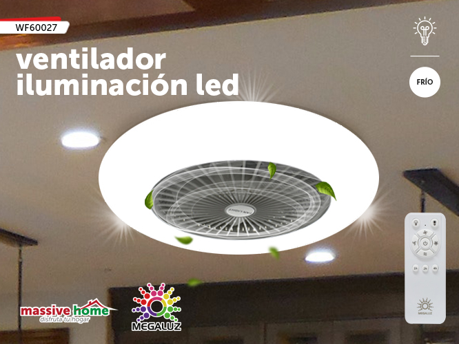 VENTILADOR DE TECHO ILUMINACION LED WF60027