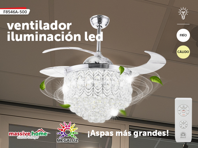 VENTILADOR DE TECHO CON LAMPARA  LED F8546A-500