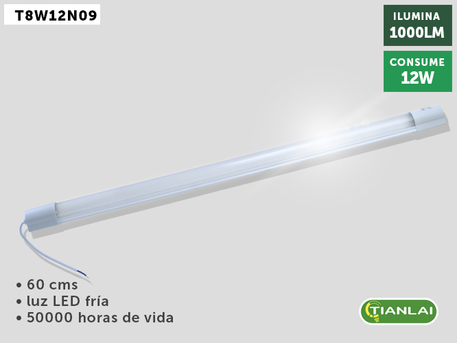 LUMINARIO DE LED T8W12N09