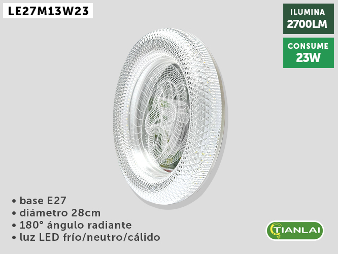 LÁMPARA LED LE27M13W23