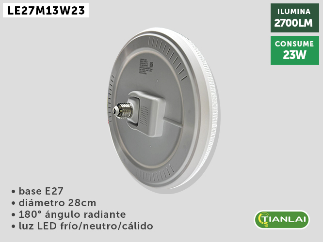 LÁMPARA LED LE27M13W23