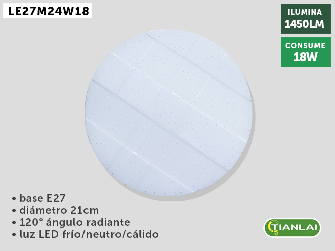 LAMPARA LED LE27M24W18