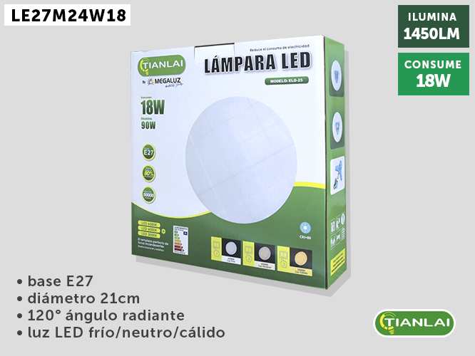 LAMPARA LED LE27M24W18