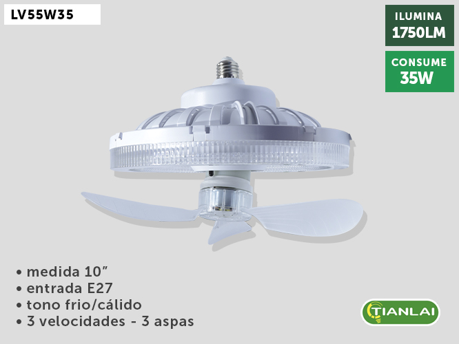 LAMP VENT TECHO LV55W35