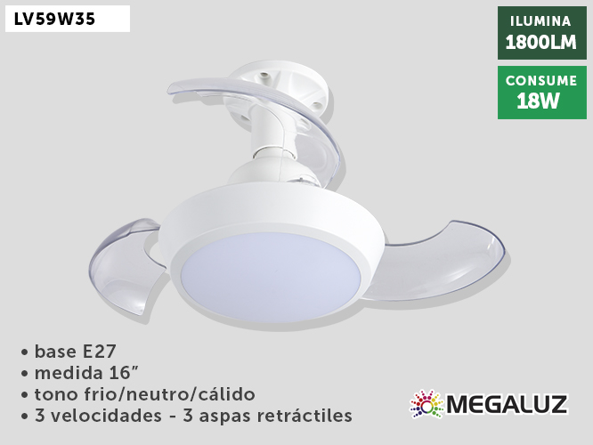 LAMP VENT TECHO LV59W35