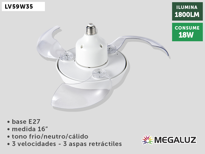 LAMP VENT TECHO LV59W35
