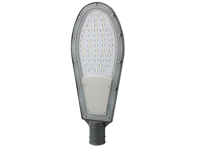 lampara tipo alumbrado publico megaluz lap002 c50w01u, uso rudo, 6000lm, certificado ip65, angulo de iluminacion 220 grados.